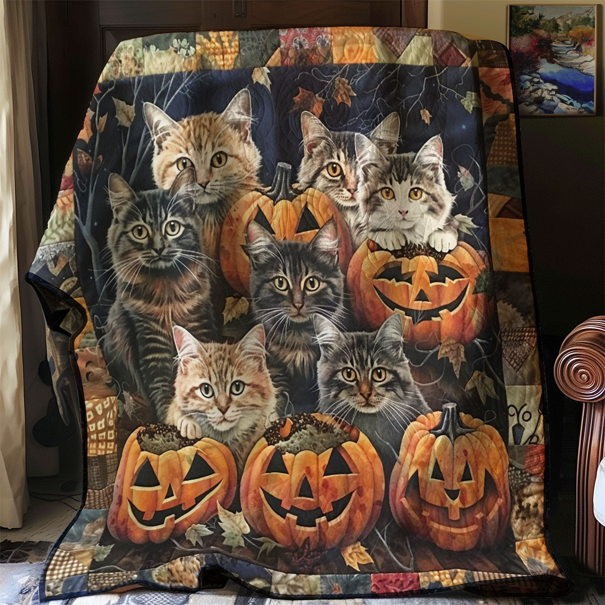 Halloween Kitty WM2908024CL Quilt