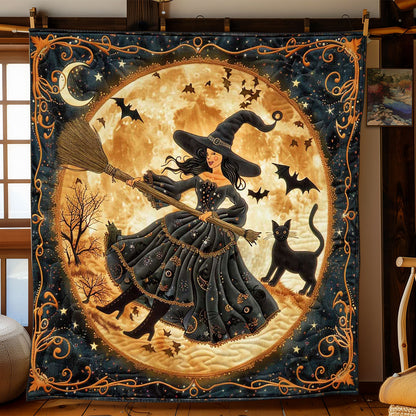 Halloween Moonlight Witch WN1908077CL Quilt
