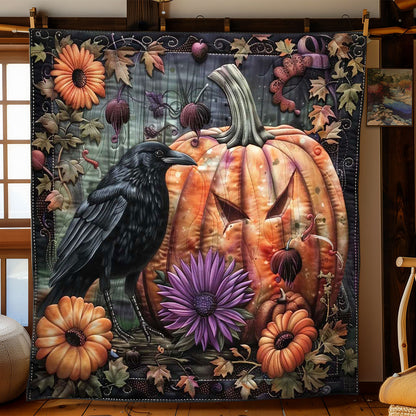 Halloween Pumpkin Crow WN1908072CL Quilt