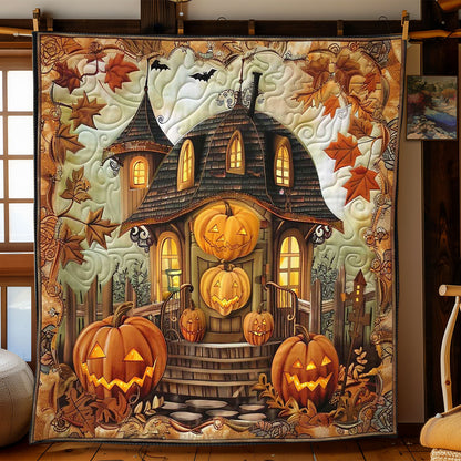 Halloween Pumpkin Mansion WN1908062CL Quilt