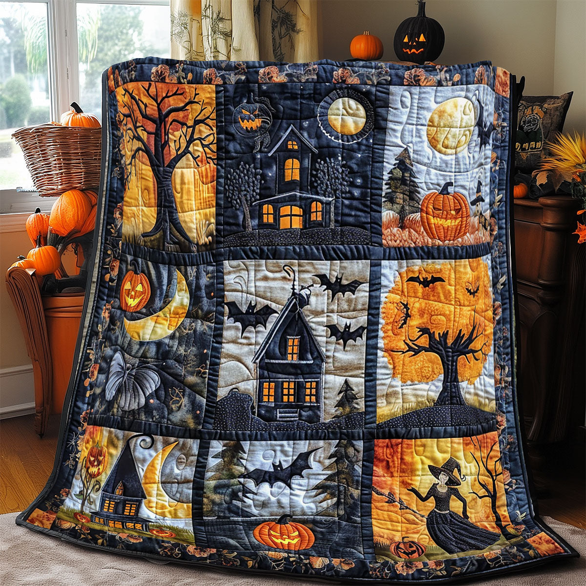 Halloween Scene SR2308032CL Quilt