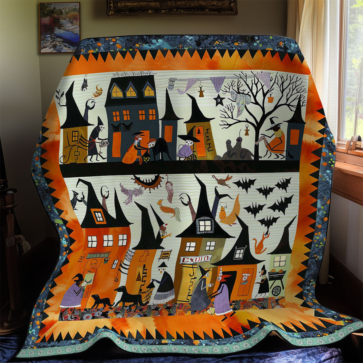 Halloween Witches' Secret Meeting WN3008038CL Quilt