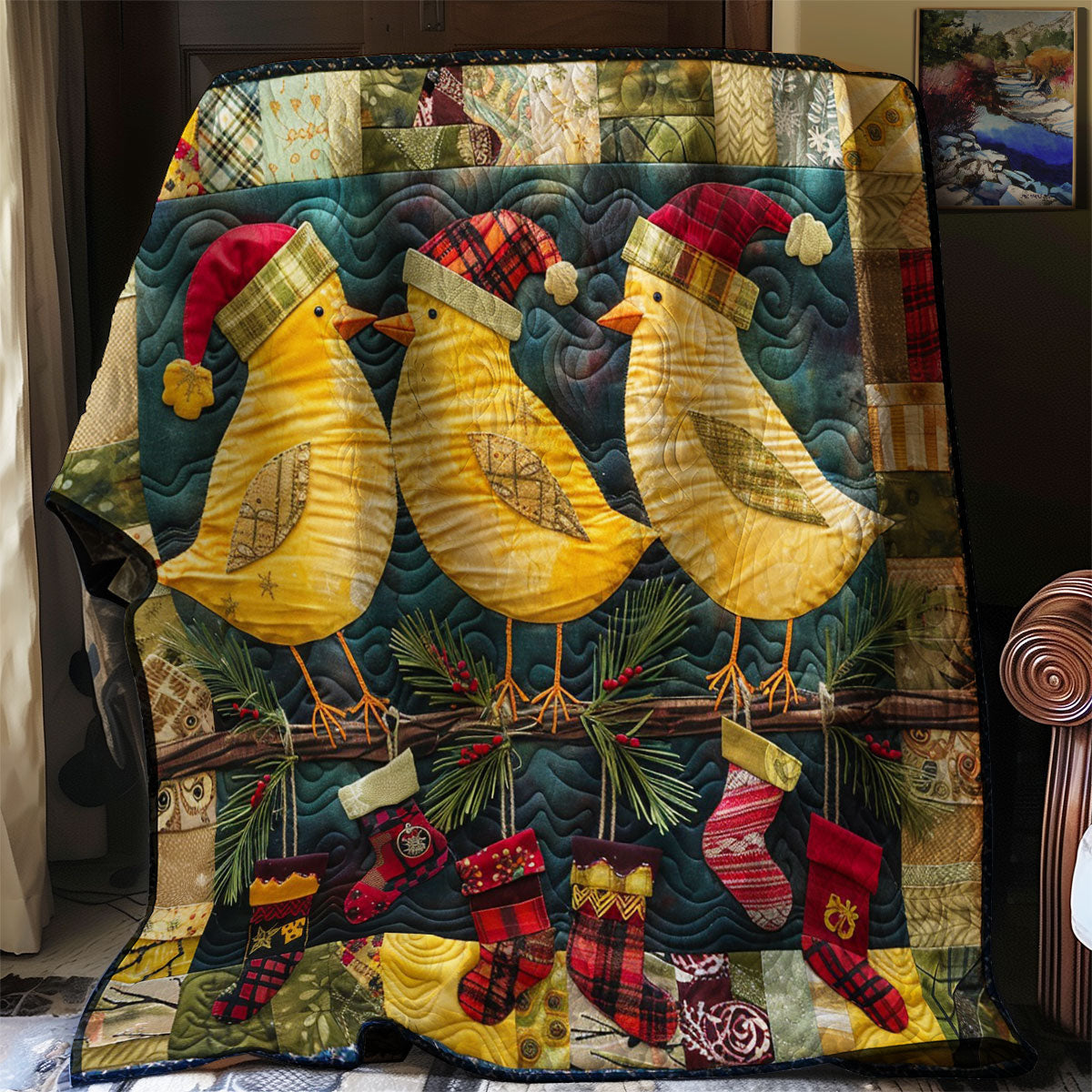 Happy Birds WM2308079CL Quilt