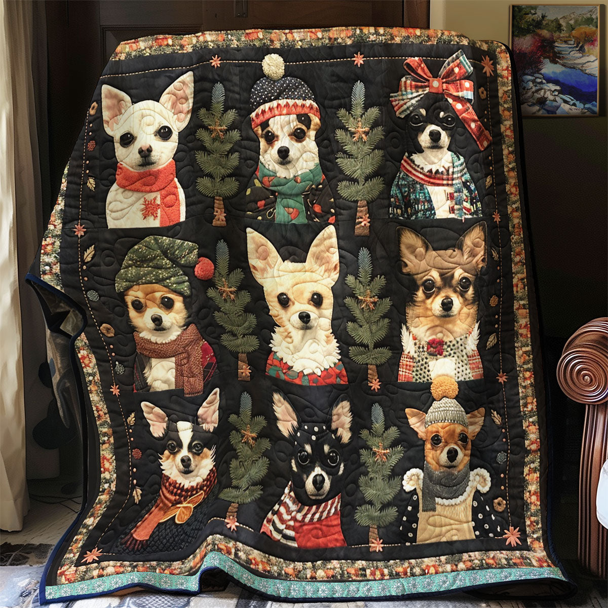 Happy Chihuahuas WN0909052CL Quilt