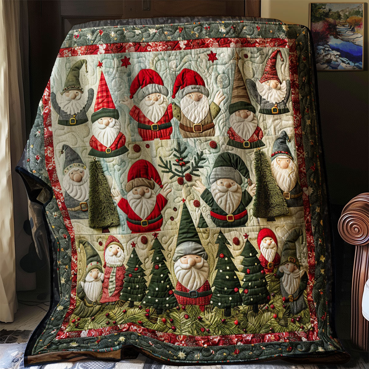 Happy Gnomes WM2308089CL Quilt