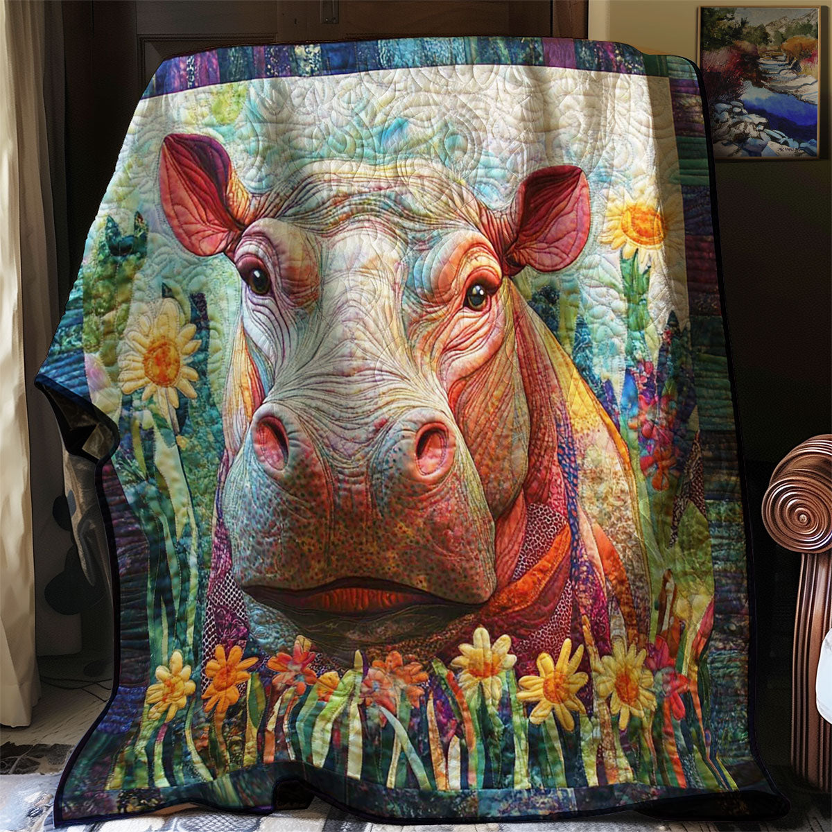 Happy Hippo WN0708062CL Quilt