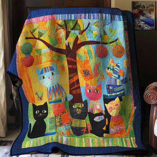 Happy Morning Cats WM0608015CL Quilt