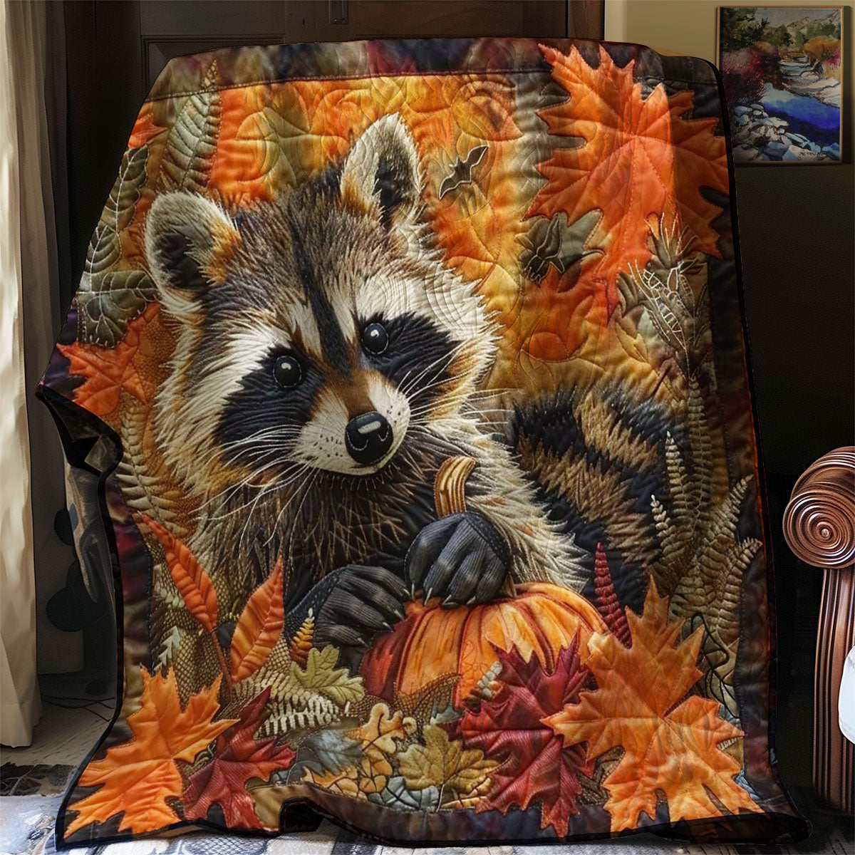 Harvest Raccoon WN1508055CL Quilt