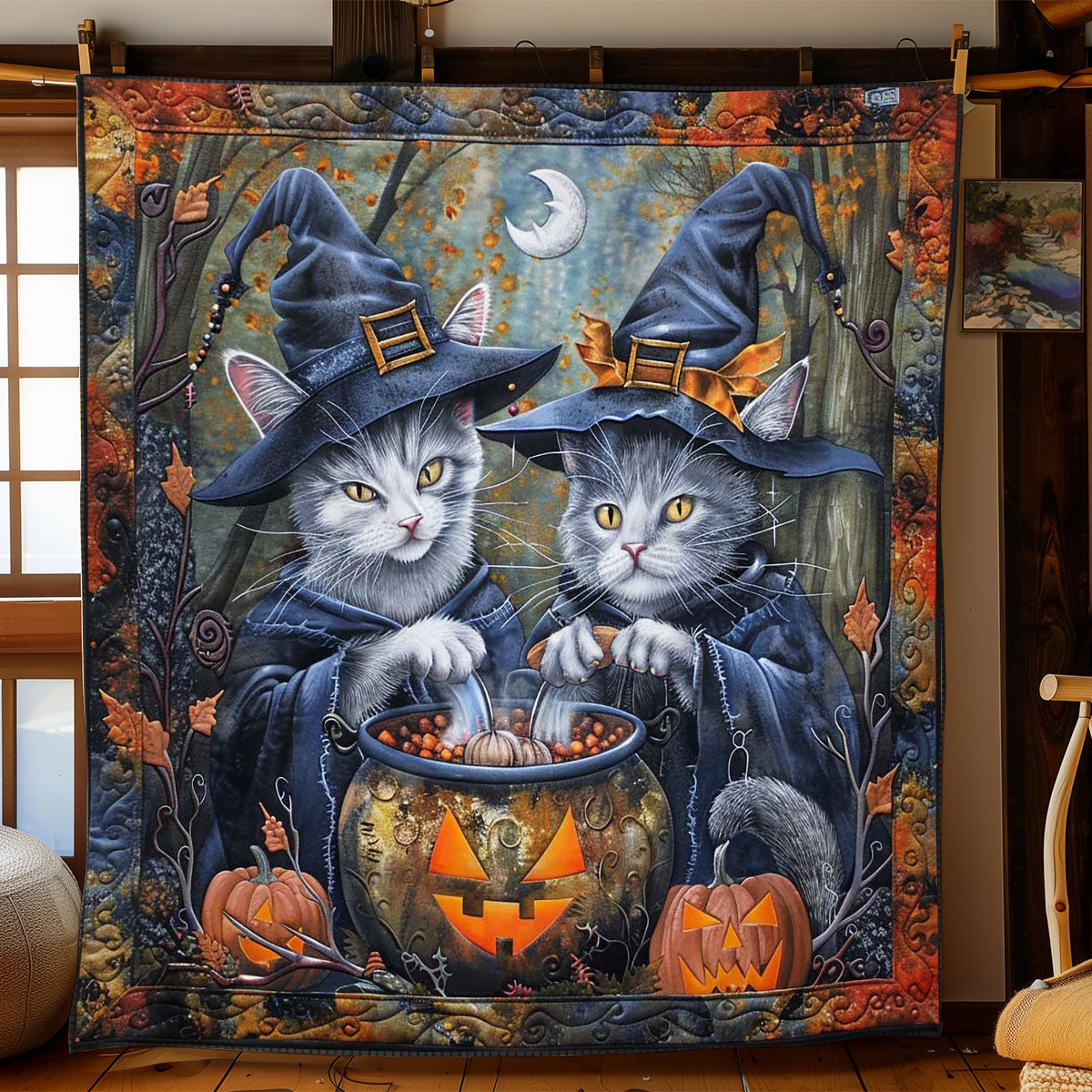 Haunted Cat's Concoction WN1408047CL Quilt