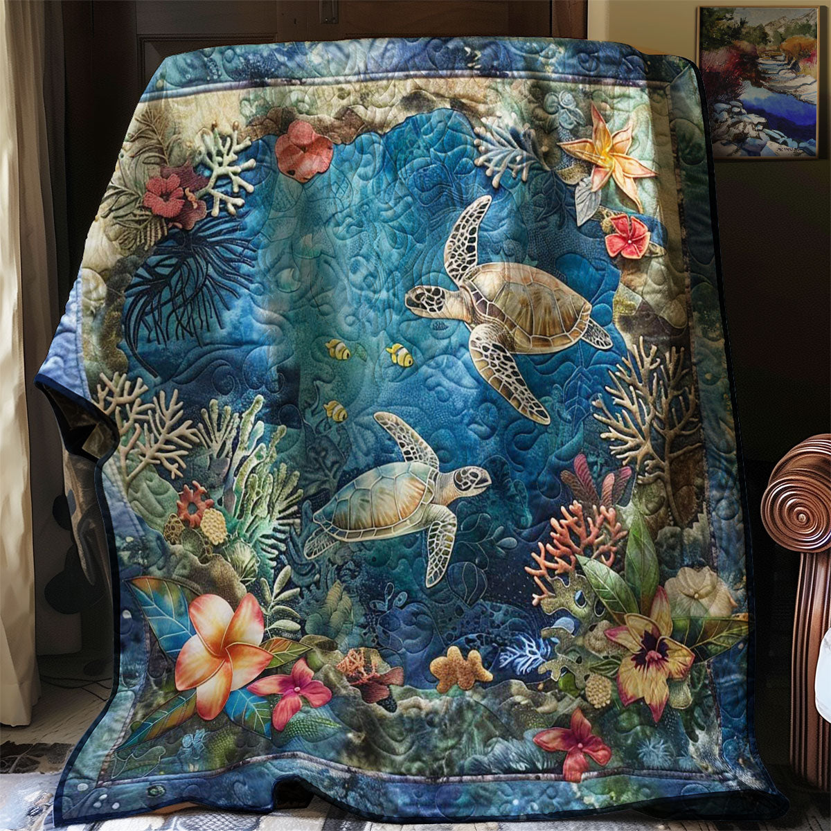 Hidden Turtle Reef WN1008022CL Quilt