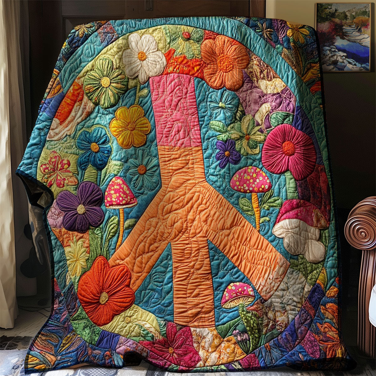 Hippie Flowers WM0508019CL Quilt