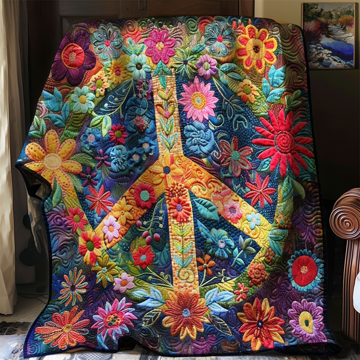 Hippie Flowers WM0608022CL Quilt