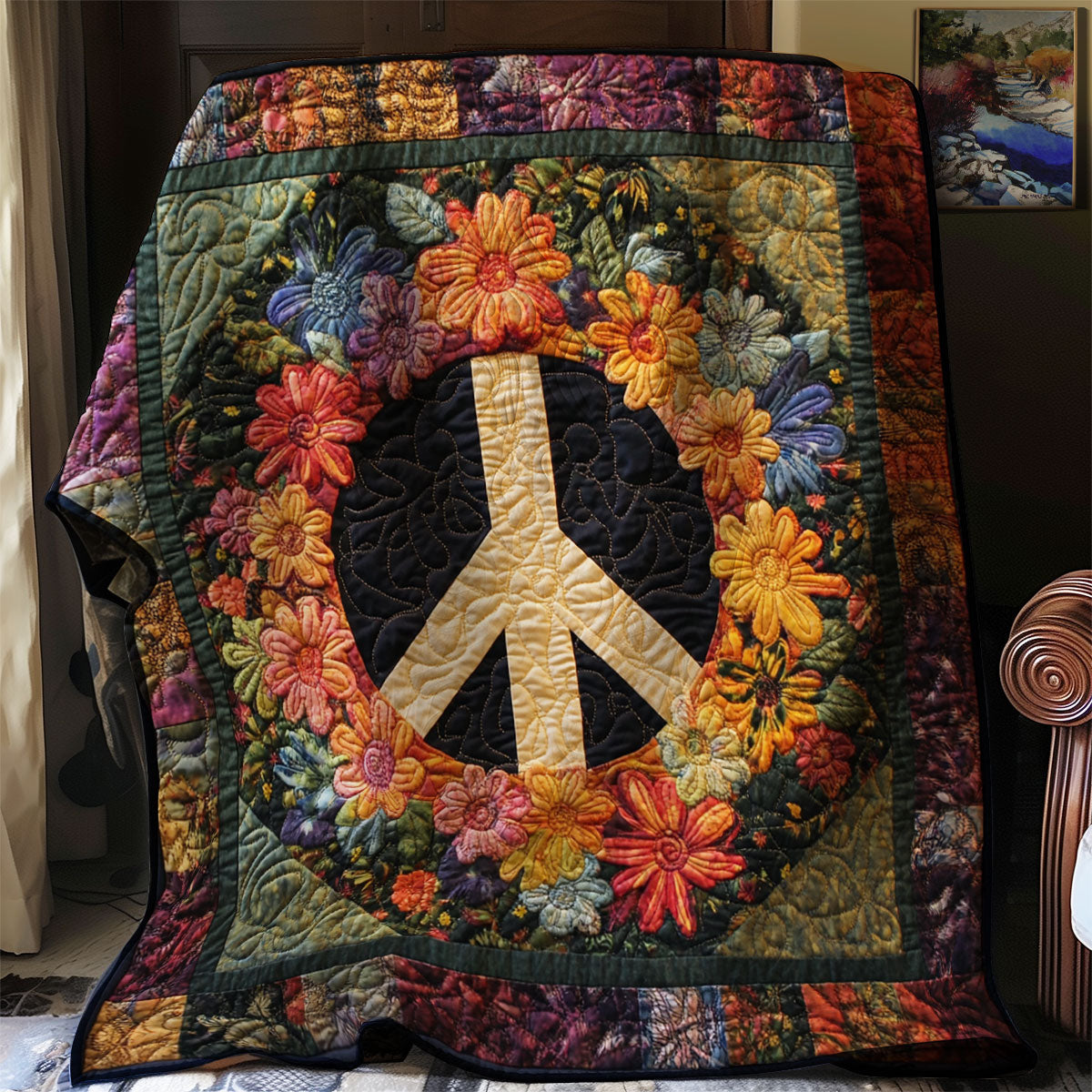 Hippie Peace WN0108066CL Quilt