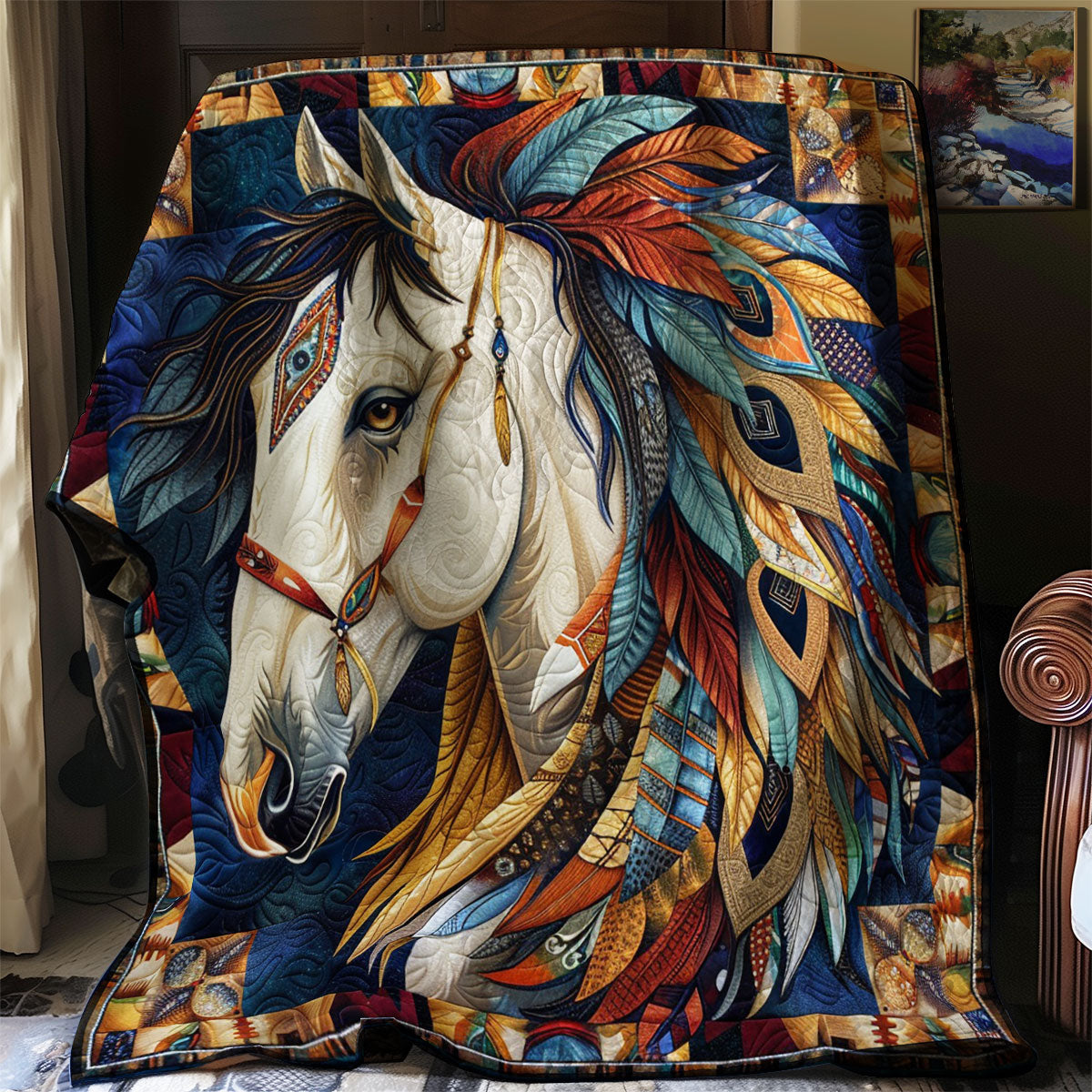 Horse And Feather WM1308041CL Quilt