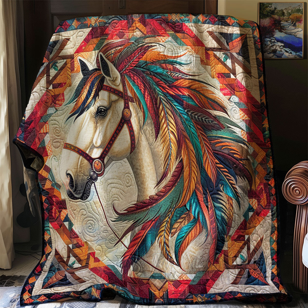 Horse's Mane Feathers WM1508057CL Quilt