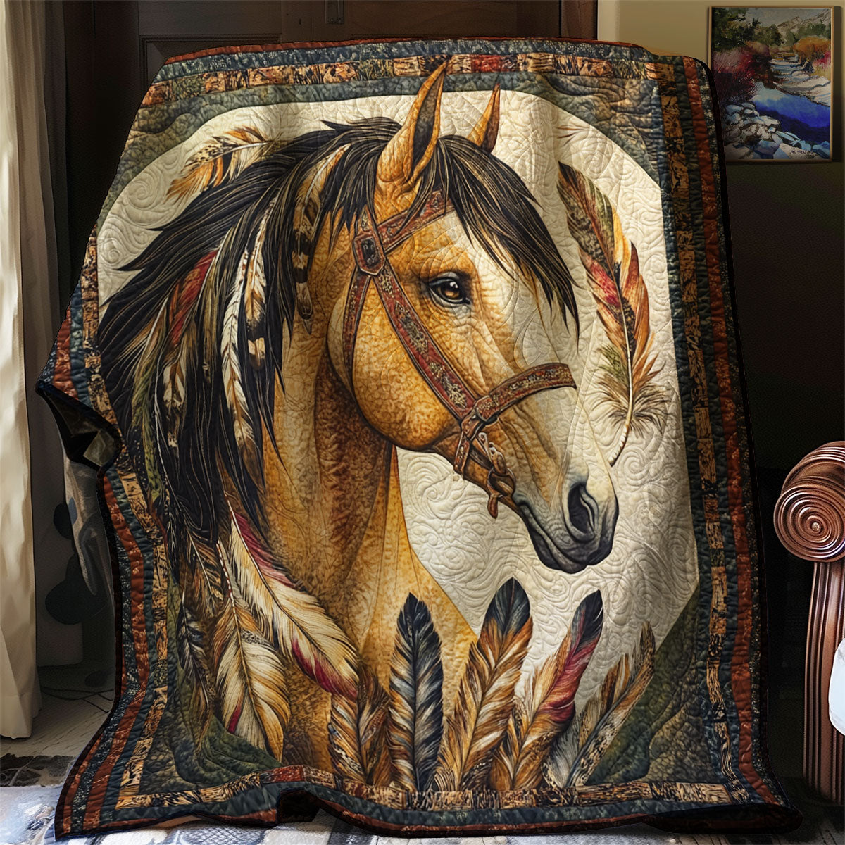 Horse And Feathers WN0108068CL Quilt