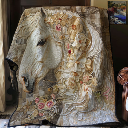 Horse And Flowers WM2008048CL Quilt