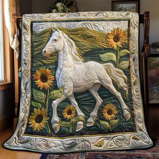 Horse And Sunflowers WN2108079CL Quilt