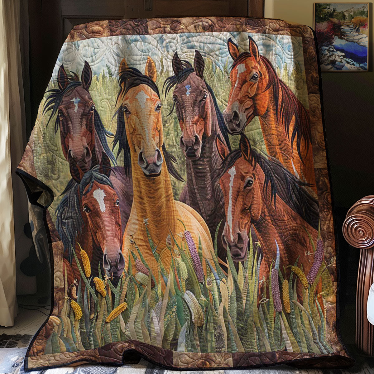 Horse Grazing WN0808105CL Quilt