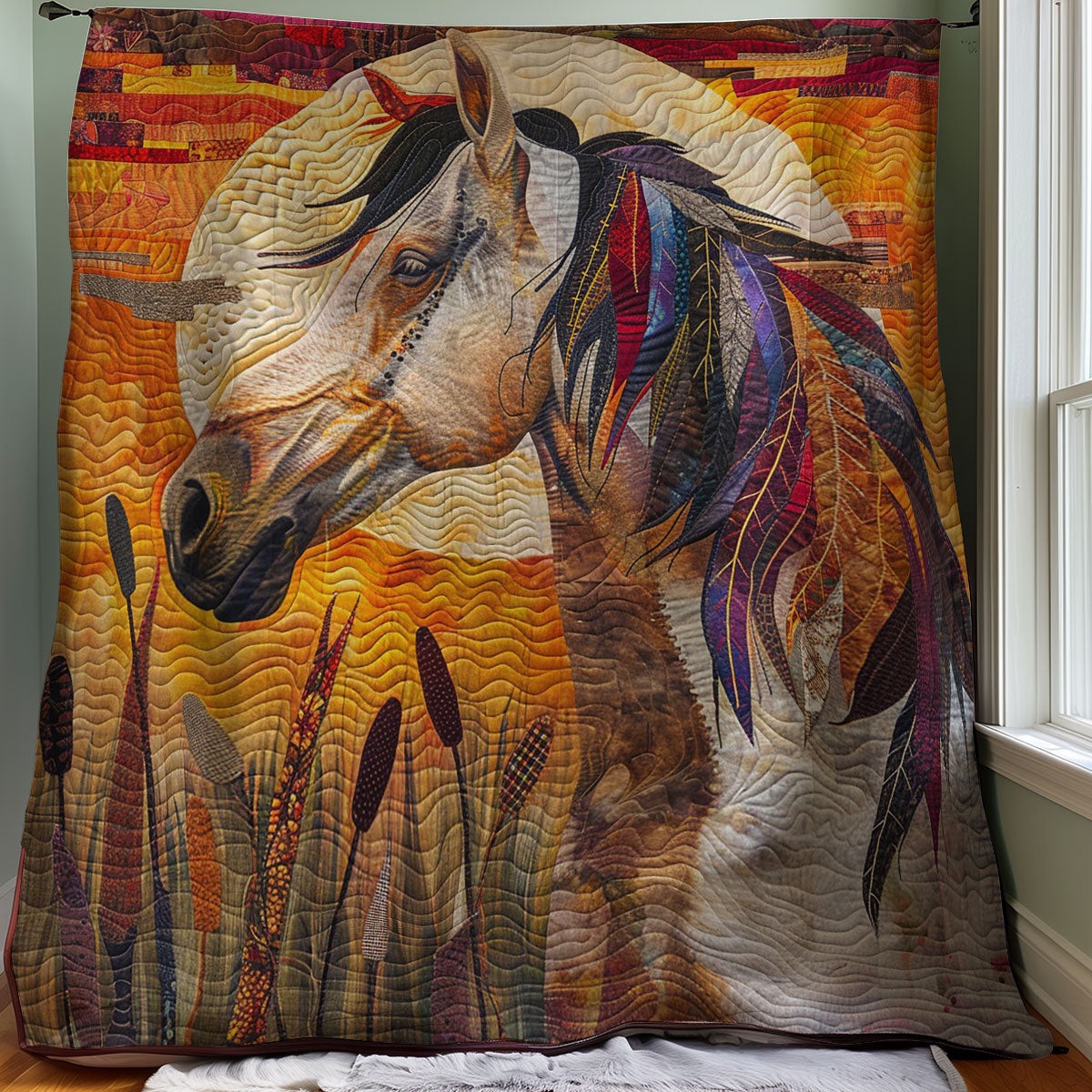 Horse Native WM2907001CL Quilt