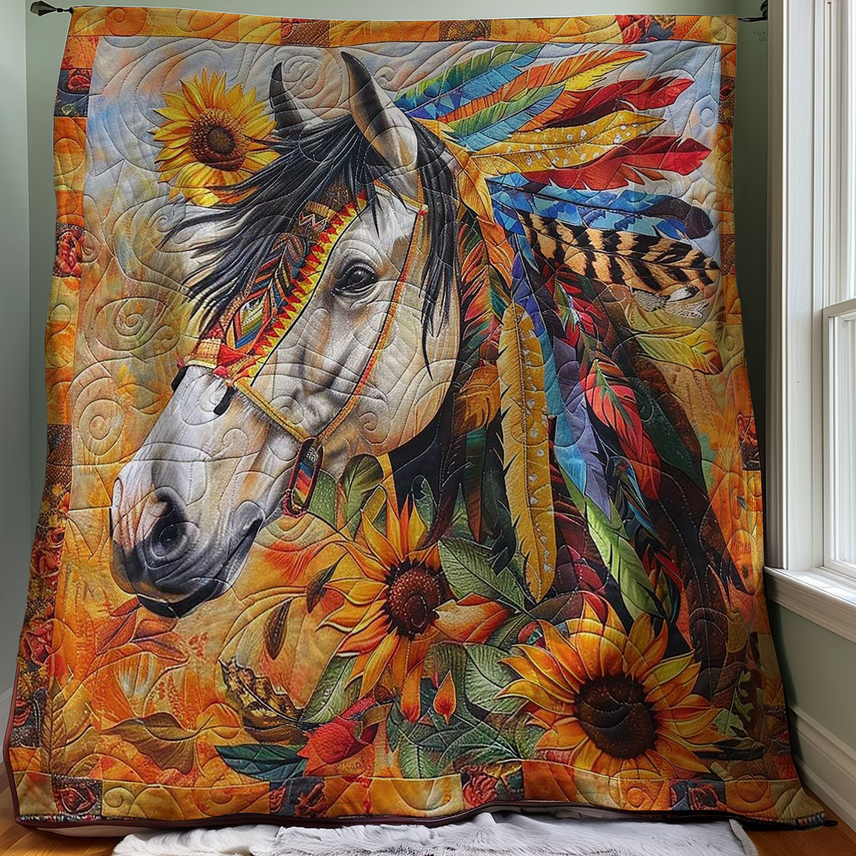 Horse Native WM2907002CL Quilt