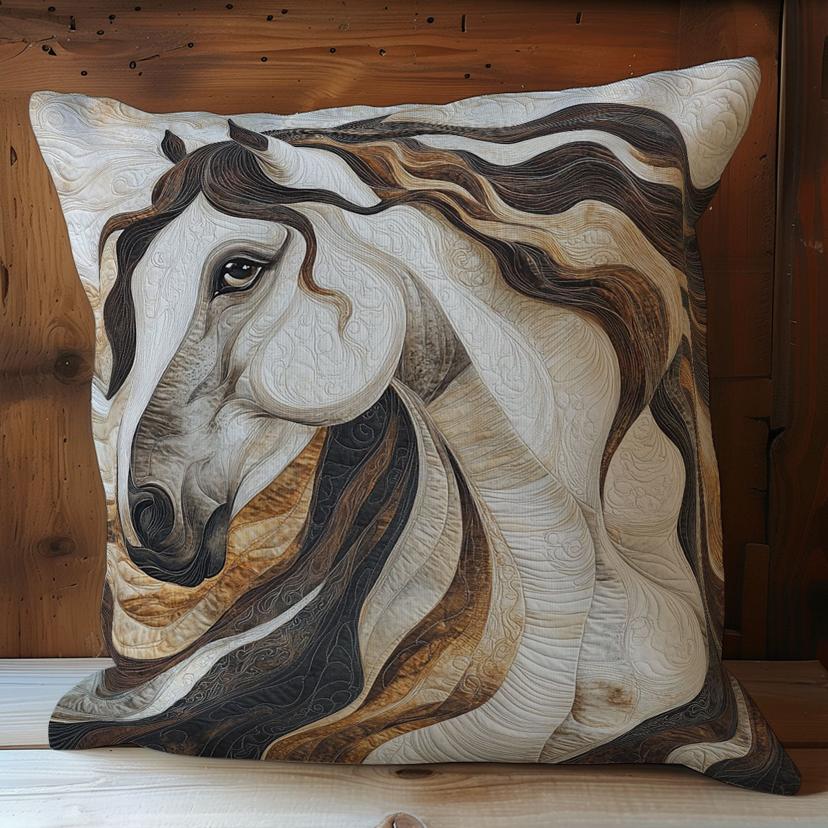 Horse WM0208156CL Quilt Pillow Case