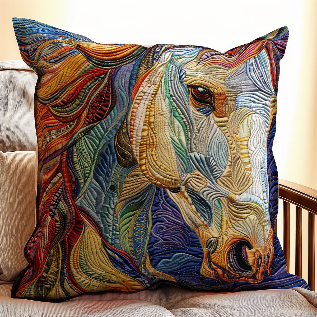 Horse WM0608108CL Quilt Pillow Case