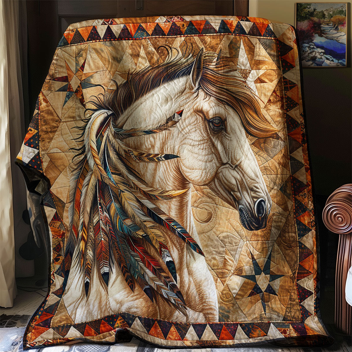 Horse And Feathers WM1508056CL Quilt