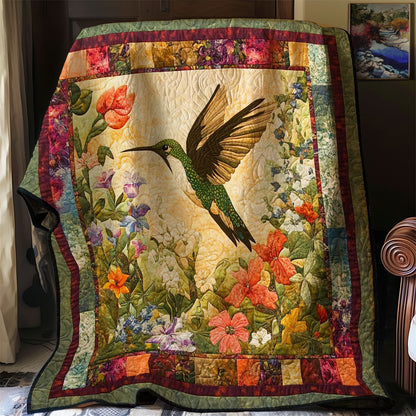 Hummingbird And Flowers WN0208042CL Quilt
