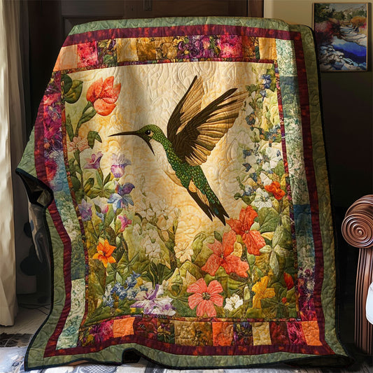Hummingbird And Flowers WN0208042CL Quilt
