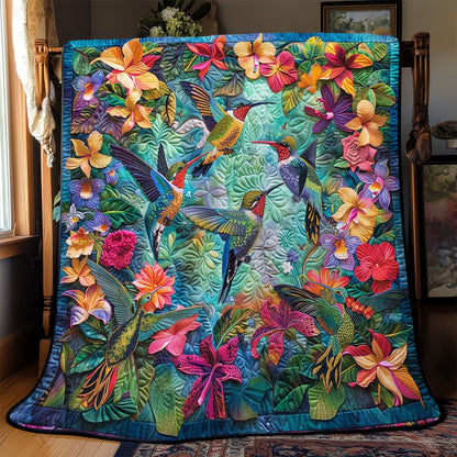 Hummingbird Blissful Blooms WN2708060CL Quilt