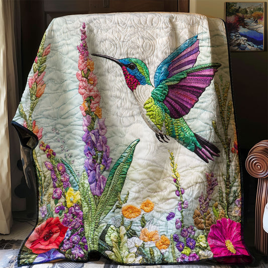 Hummingbird Charming Flowers WM1908002CL Quilt