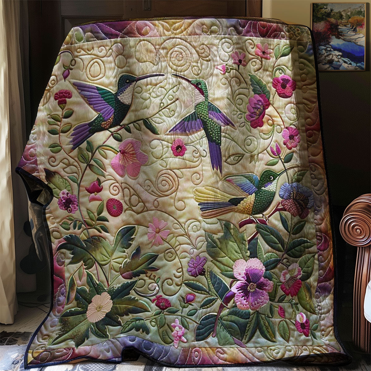 Hummingbird Flutter WN1408098CL Quilt