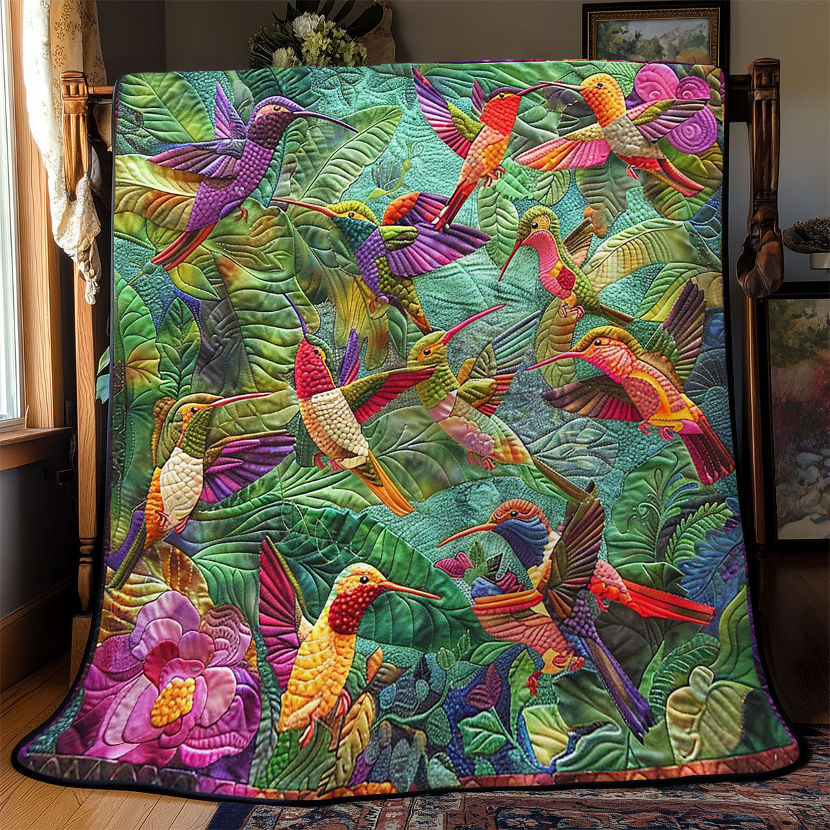 Hummingbird Garden Escape WN2708061CL Quilt