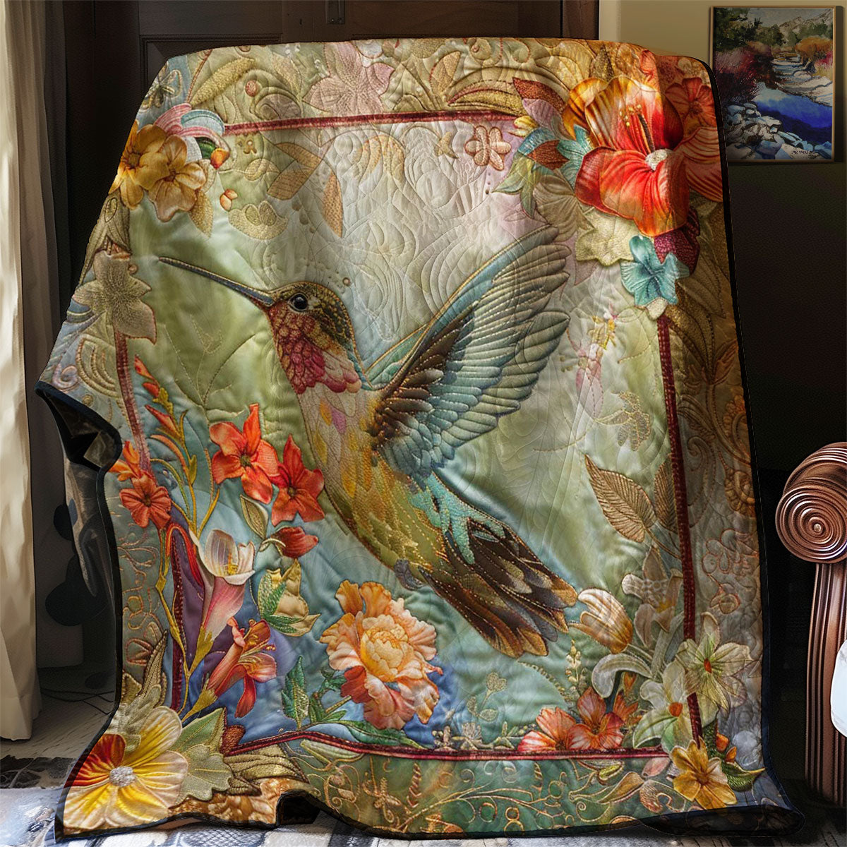 Hummingbird Petals WN1908022CL Quilt