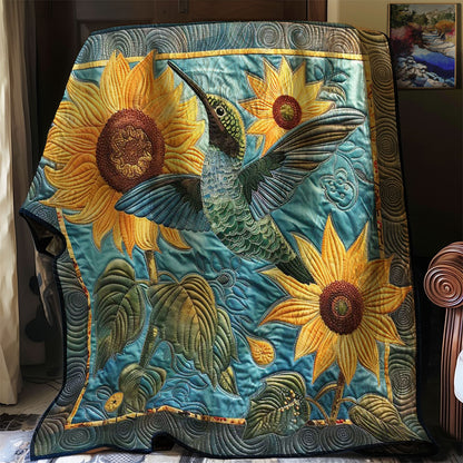 Hummingbird Sunflower Sky WN1908024CL Quilt