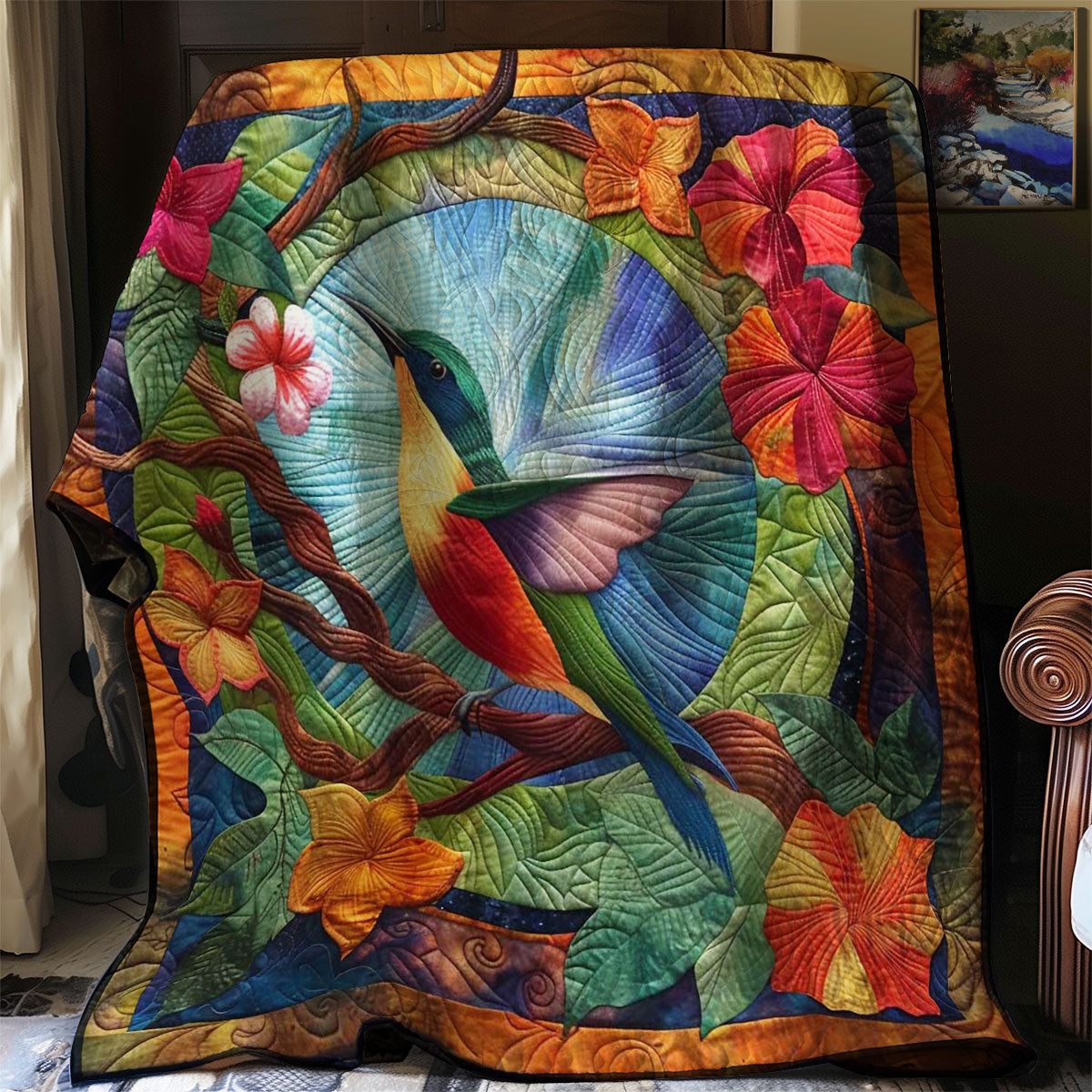 Hummingbird Symphony WN3007018CL Quilt