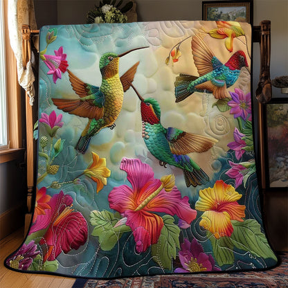 Hummingbirds Among Flowers WN2608042CL Quilt
