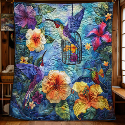 Hummingbirds And Flower SR2308024CL Quilt