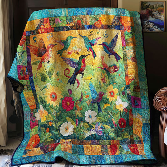 Hummingbirds And Music Garden WM3107001CL Quilt