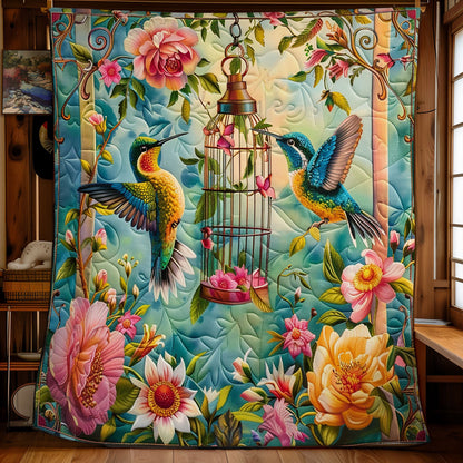 Hummingbirds Gardening SR2308026CL Quilt
