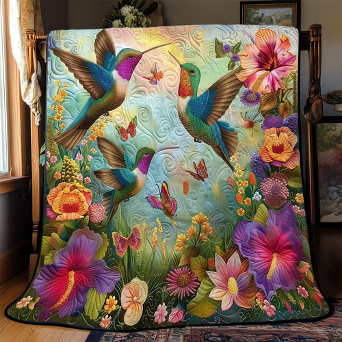 Hummingbirds' Blooming Adventure WN2608043CL Quilt