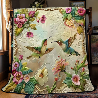 Hummingbirds' Floral Symphony WN2608047CL Quilt