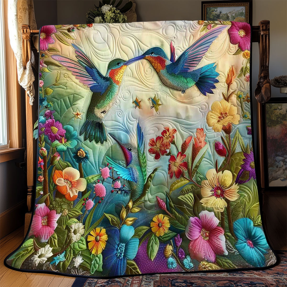 Hummingbirds' Garden Waltz WN2608045CL Quilt