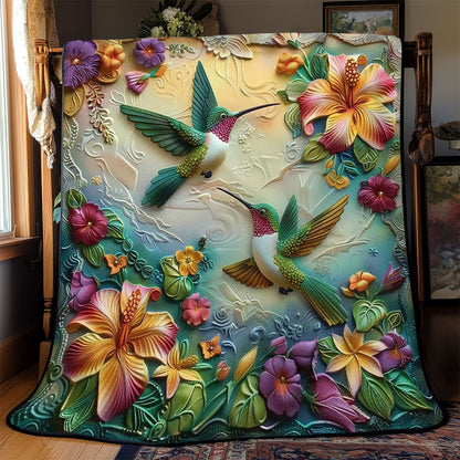 Hummingbirds' Petal Dance WN2608048CL Quilt