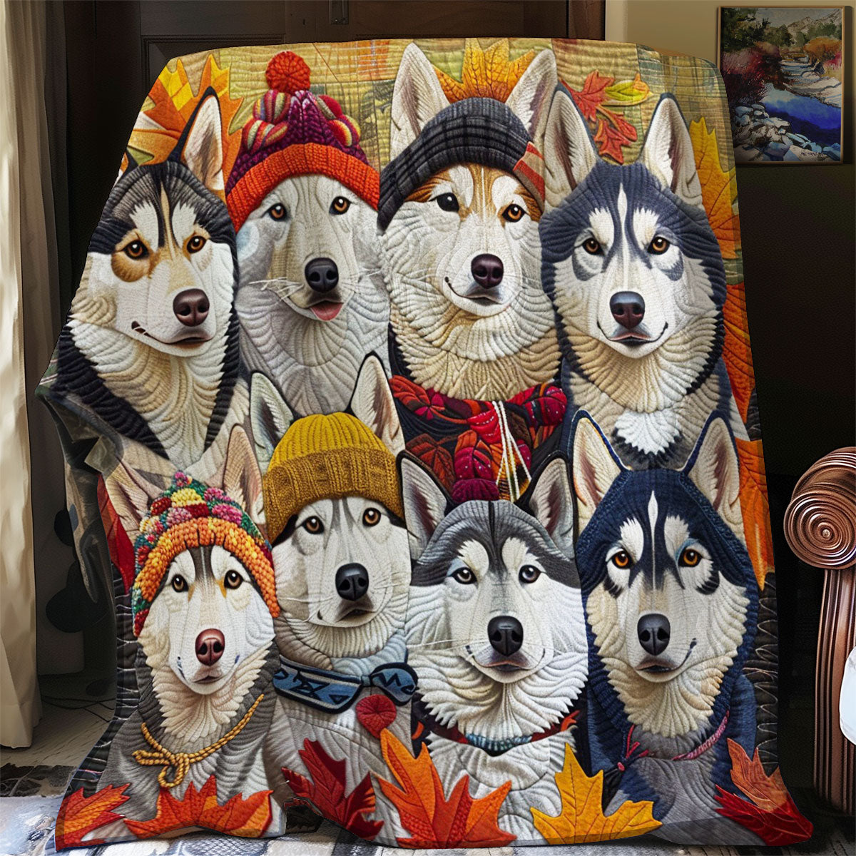 Husky Lovers WM0808035CL Quilt