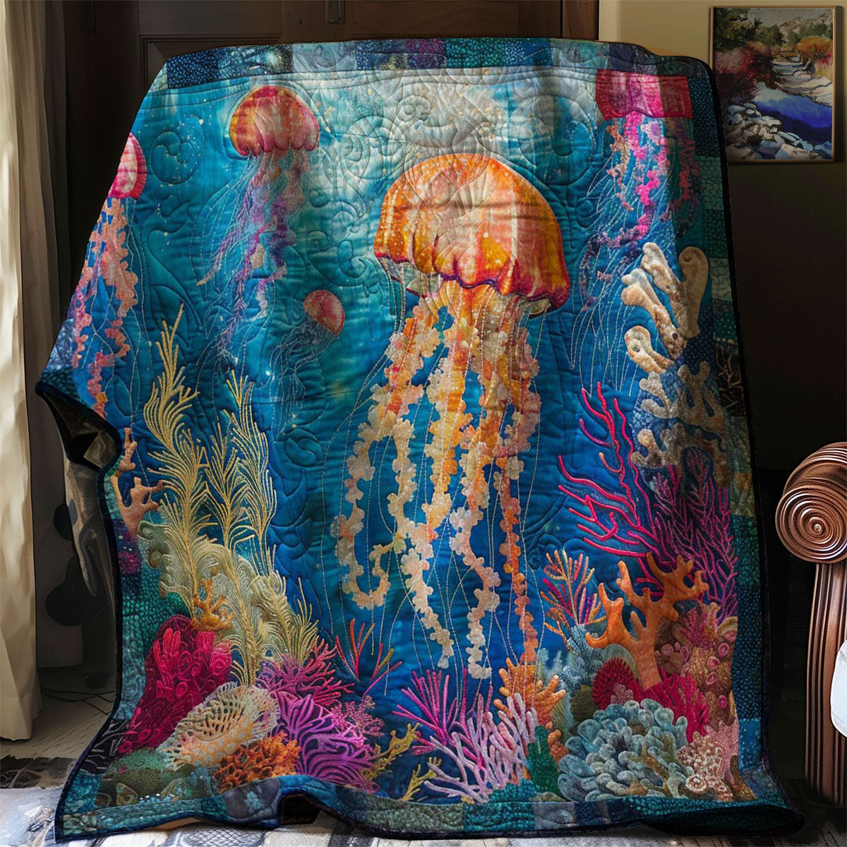 Jellyfish Harbor WN1408020CL Quilt