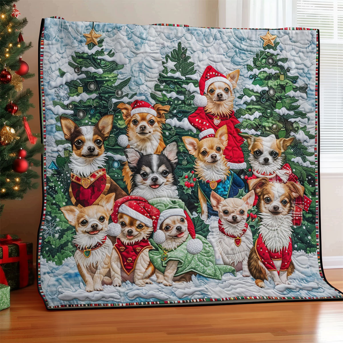 Jolly Chihuahua Friends SR1608047CL Quilt