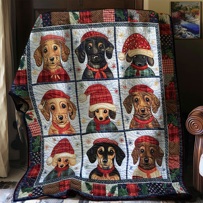 Jolly Christmas Dachshund WN1508071CL Quilt