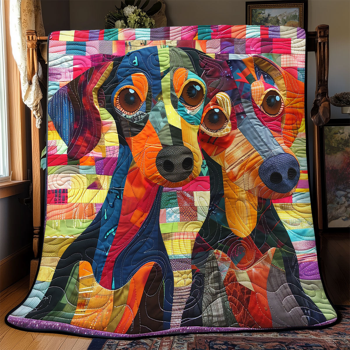 Jolly Dachshund WN2208070CL Quilt